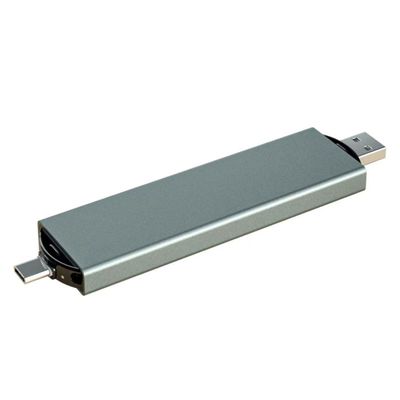 प्रकार C USB3.0 SSD बाहरी हार्ड ड्राइव M.2 Nvme Sata लैपटॉप के लिए दोहरी इंटरफ़ेस डिजाइन